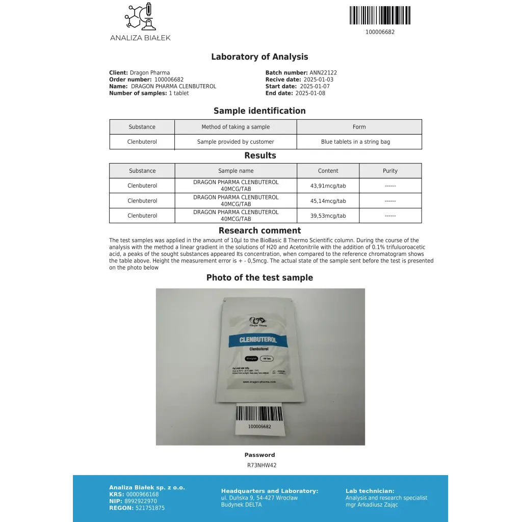 Clenbuterol 40mcg